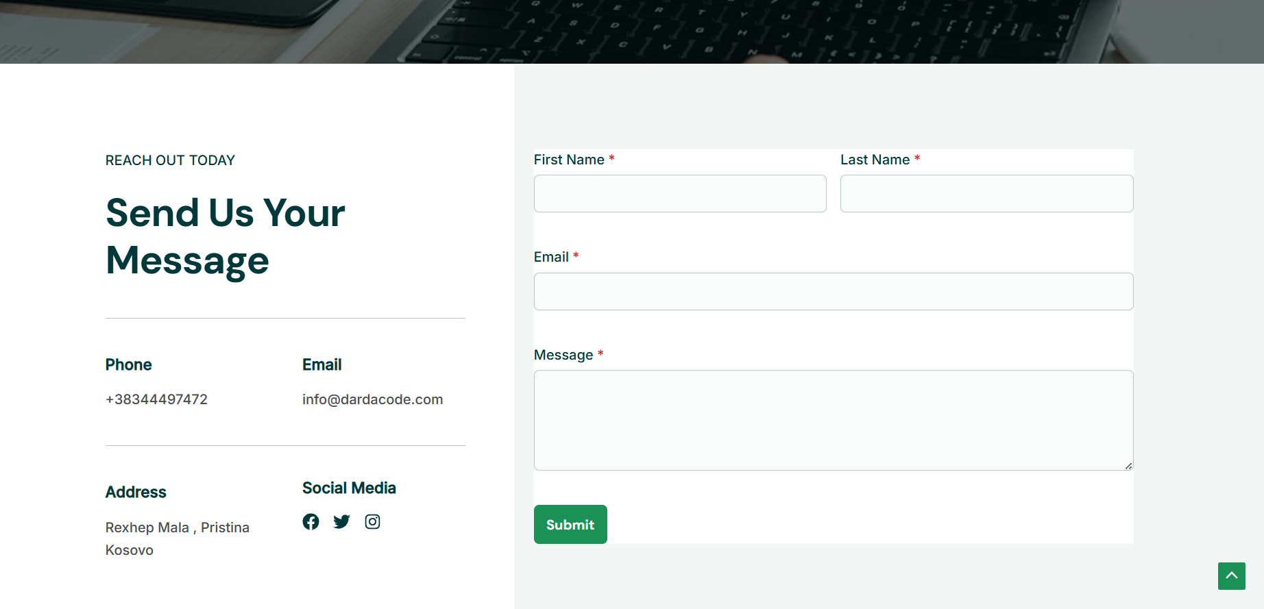 Contact section