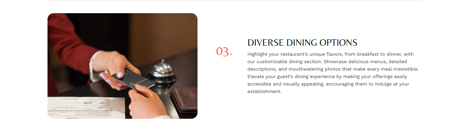 Dining section