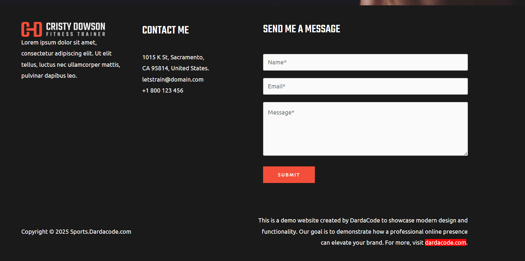 Contact section