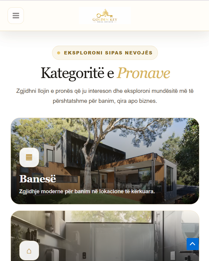 Golden Key property platform section