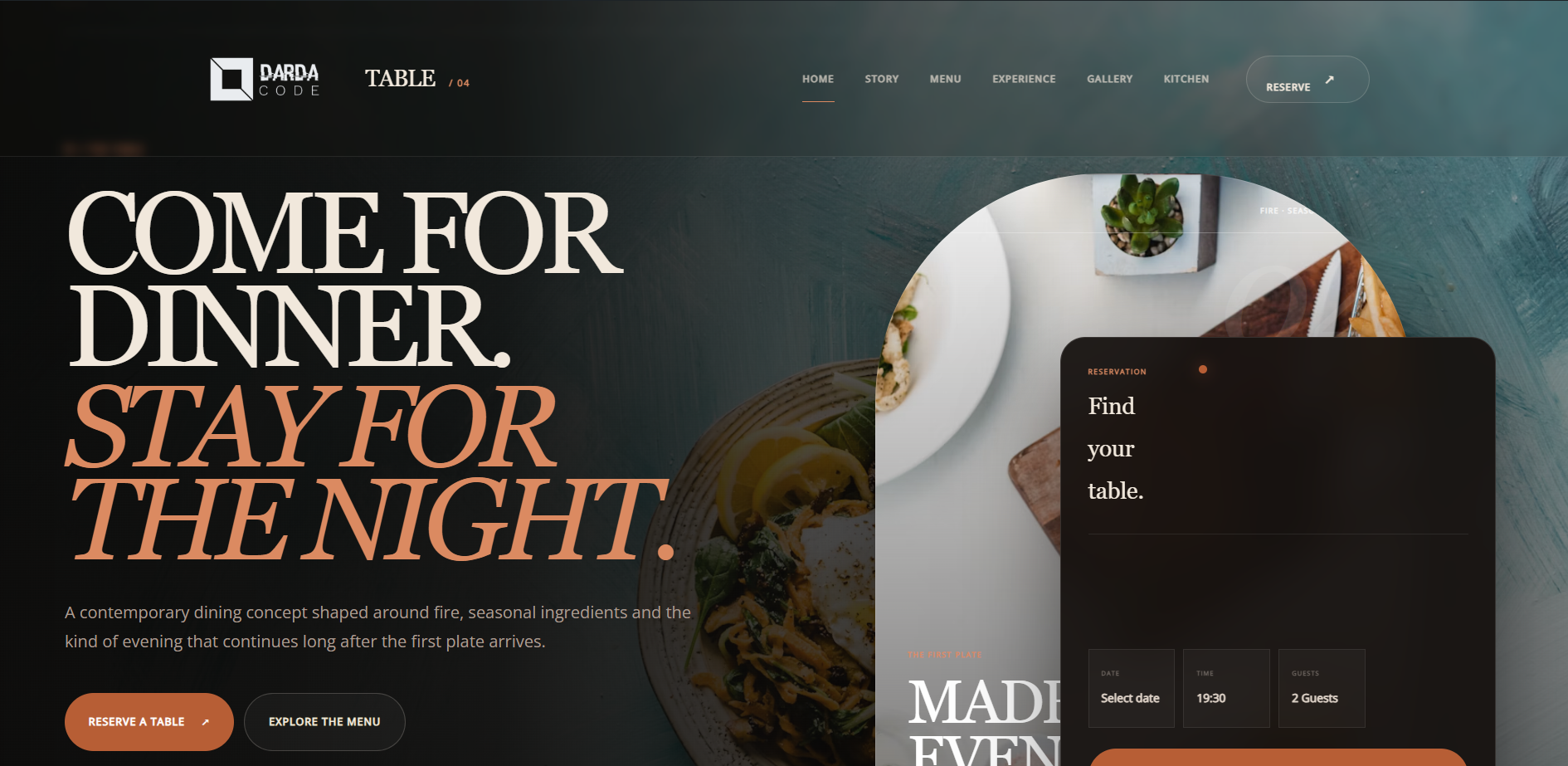 DardaCode Restaurant industry concept